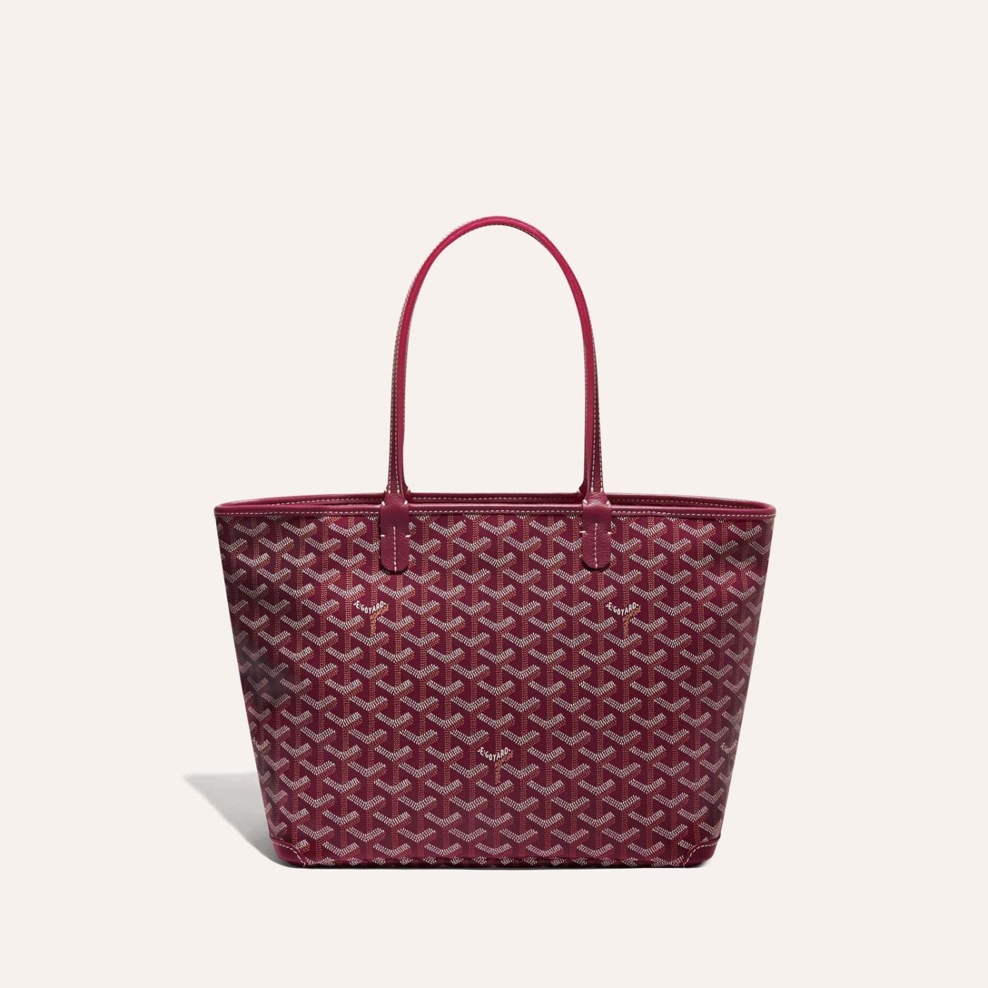 003bb00c9c2041d07b7e6a101d6d976456a80f7d Goyard Goyardine Artois Tote PM Bordeaux Canvas & Chevroches Calfskin Palladium Hardware - Image 1