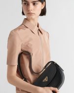 Prada Arqu?? Leather Shoulder Bag With Flap - Image 7