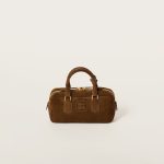 Arcadie padded suede top-handle bag