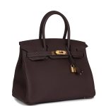 Hermes Birkin 30 Chocolat Togo Gold Hardware - Image 2