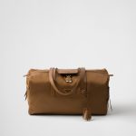 Large Re-Nylon Top-Handle Bag With Padlock