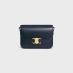 CLASSIQUE TRIOMPHE BAG IN SHINY CALFSKIN NAVY BLUE