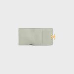 COMPACT WALLET WITH COIN TRIOMPHE IN SHINY CALFSKIN LIGHT CLAY - Image 4