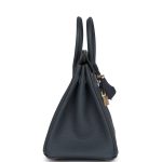 Hermes Birkin 25 Gris Misty Togo Permabrass Hardware - Image 3
