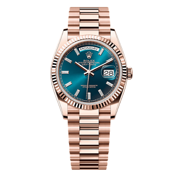 126333-0018-21-1 Rolex Everose Gold Day Date 36mm 128235-0085 Rose Gold – VIP Version - Image 1