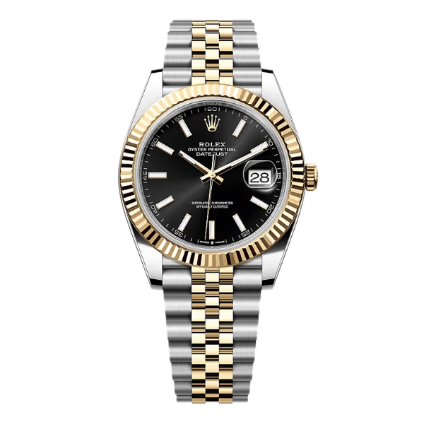 126333-0018-34 Rolex Datejust M126333-0014 41mm Black Dial Yellow Gold Steel – VIP Version - Image 1