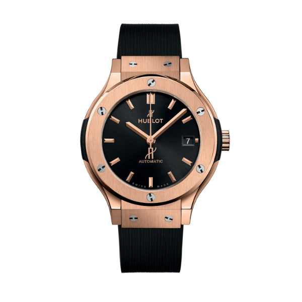 126333-0018-4-3-2 Hublot Classic Fusion Rose Gold Titanium 38mm Black Dial Unisex Size – VIP Version - Image 1