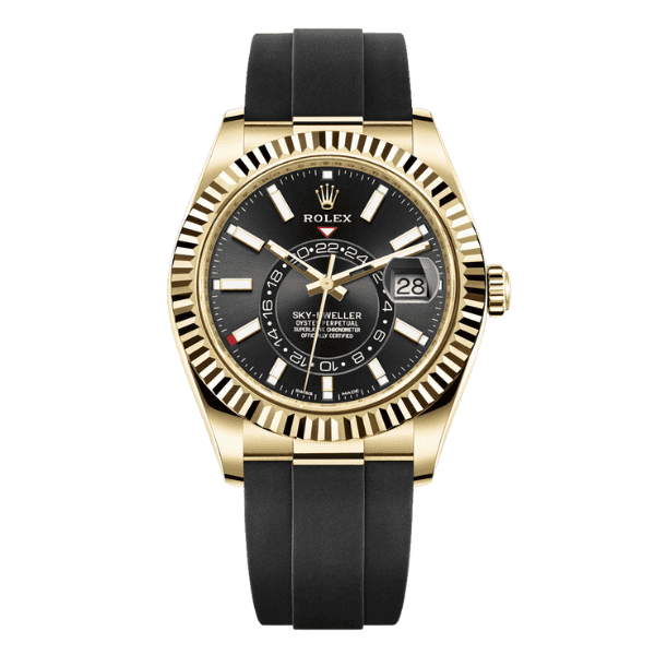 126333-0018-5-1 Rolex Oyster Perpetual Sky-Dweller M326238-0009 42mm Black Oysterflex yellow – VIP Version - Image 1