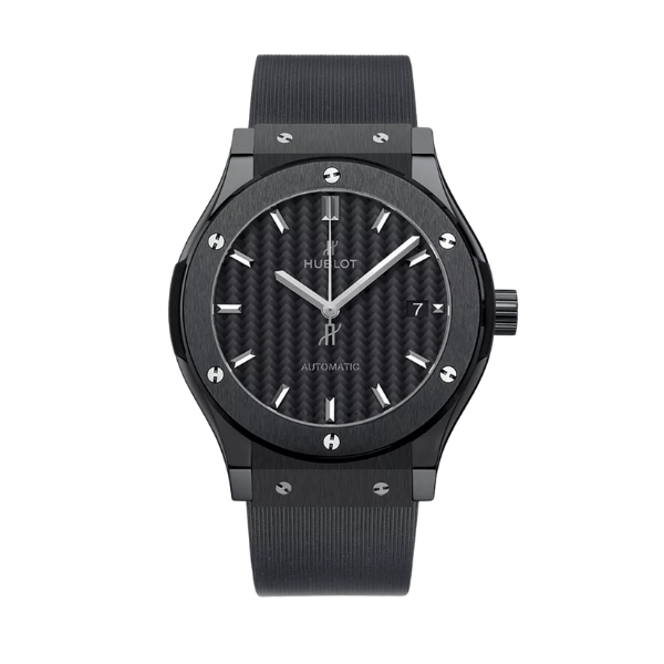 126333-0018-5-4-2 Hublot Classic Fusion Ceramic Black 42mm Carbon Dial JJZ Base – VIP Version - Image 1