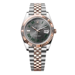 Rolex Datejust M126331-0016 41mm Wimbledon Demi Rose Gold Steel – VIP Version