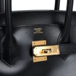 Hermes Birkin 30 Black Box Gold Hardware - Image 6
