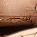 Hermes Birkin 25 Chai Matte Alligator and Togo Touch Permabrass Hardware - Image 9