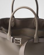 Prada Buckle Large Leather Handbag With Belt - Image 6