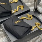 COLLEGE MEDIUM CHAIN BAG IN QUILTED SUEDE - Image 6