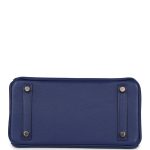 Hermes Birkin 25 Bleu Saphir Taurillion Novillo and Bleu Marine Matte Alligator Touch Rose Gold Hardware - Image 5