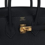 Hermes Birkin 25 Black Togo Gold Hardware - Image 6