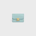CARD HOLDER WITH FLAP TRIOMPHE IN SHINY CALFSKIN POOL