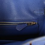 Hermes Birkin 25 Bleu Saphir Taurillion Novillo and Bleu Marine Matte Alligator Touch Rose Gold Hardware - Image 8