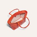 Goyard Goyardine Artois Tote PM Orange Canvas & Chevroches Calfskin Palladium Hardware - Image 4