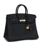 Hermes Birkin 25 Black Togo Gold Hardware - Image 2
