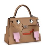 Hermes “Quelle Idolle” Picto Kelly Doll Chai/Mauve Sylvestre/Bleu Celeste/Terre Battue Epsom Palladium Hardware - Image 2
