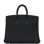 Hermes Birkin 25 Black Verso Togo Gold Hardware - Image 4