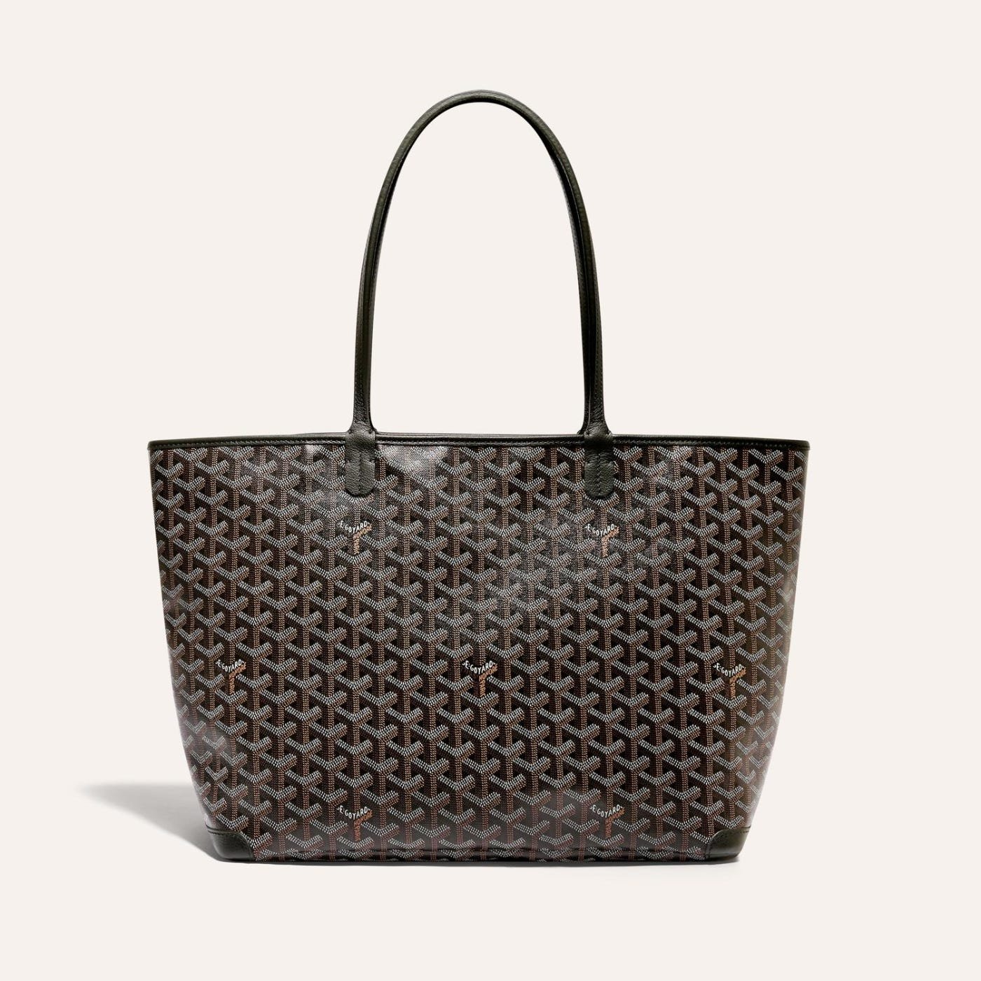 2ff448962f62c9bcc0db58c8ad38adace85874a9 Goyard Artois Tote MM Black Goyardine Canvas & Chevroches Calfskin Palladium Hardware - Image 1