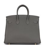 Hermes Birkin 25 Gris Meyer Togo Gold Hardware - Image 4