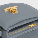 BESACE CLEA IN SHINY CALFSKIN BLUE GREY - Image 4