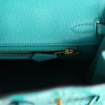 Hermes Birkin 25 Bleu Paon Matte Alligator Gold Hardware - Image 8