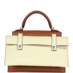 Hermes “Quelle Idolle” Picto Kelly Doll Gold, Bleu Zanzibar, Jaune Milton and Orange Field Epsom/Swift Palladium Hardware - Image 4