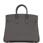 Hermes Birkin 25 Etain Togo Palladium Hardware - Image 4