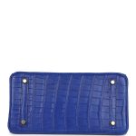Hermes Birkin 30 Bleu Electric Matte Alligator Gold Hardware - Image 5