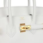 Hermes Birkin 25 New White Swift Gold Hardware - Image 6
