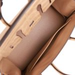 Hermes Birkin 25 Chai Matte Alligator and Togo Touch Permabrass Hardware - Image 8