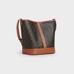 MEDIUM BUCKET IN TRIOMPHE CANVAS AND CALFSKIN TAN - Image 2
