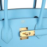 Hermes Birkin 30 Celeste Epsom Gold Hardware - Image 6