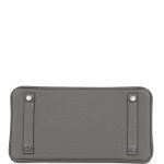 Hermes Birkin 25 Gris Meyer Togo and Gris Ciment Matte Alligator Touch Palladium Hardware - Image 5