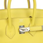Hermes Birkin 25 Lime Swift Palladium Hardware - Image 6