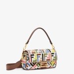Baguette Canvas Bag With Multicolor FF Embroidery - Image 2