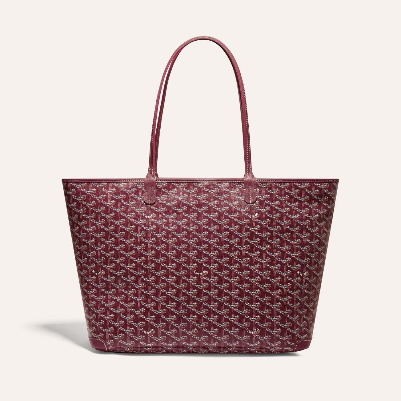 48542cbeec77ff2ffe550e6afe46d6475dcf6c11 Goyard Artois Tote MM Bordeaux Goyardine Canvas & Chevroches Calfskin Palladium Hardware - Image 1