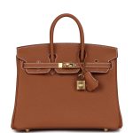 Hermes Birkin 25 Gold Togo Gold Hardware
