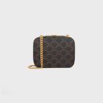 BOX ON CHAIN CUIR TRIOMPHE IN TRIOMPHE CANVAS AND CALFSKIN TAN - Image 3