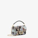 Baguette Mini Canvas Bag With Multicolor FF Embroidery - Image 2