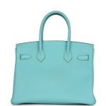 Hermes Birkin 30 Bleu Atoll Togo Gold Hardware - Image 4