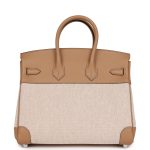 Hermes Birkin 25 Toile H and Chai Swift Palladium Hardware - Image 4