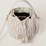 Matelassé nappa leather bucket bag - Image 5