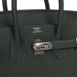 Hermes Birkin 25 Vert Fonce Togo Palladium Hardware - Image 6