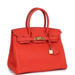 Hermes Birkin 30 Capucine Togo Gold Hardware - Image 2