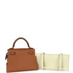 Hermes “Quelle Idolle” Picto Kelly Doll Gold, Bleu Zanzibar, Jaune Milton and Orange Field Epsom/Swift Palladium Hardware - Image 6